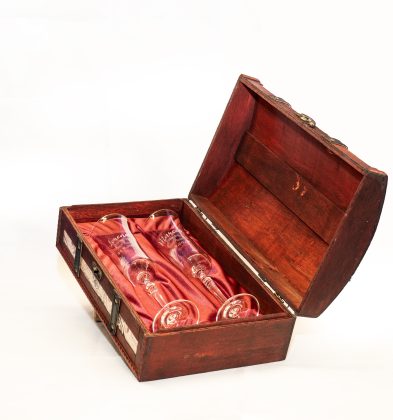 Cofre 2 copas de champán